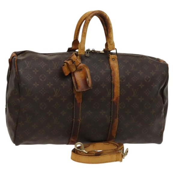 LOUIS VUITTON Monogram Keepall Bandouliere 45 Boston Bag M41418 LV Auth bs25025 - Picture 1 of 16